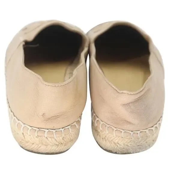 Chanel Embroidered Espadrille 37 Leather CC Cap Toe Flats CC-0803N-0007 - Picture 9 of 11